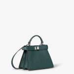 FENDI Peekaboo ISeeU Petite Green Selleria bag with 306 hand-sewn topstitches - Image 4